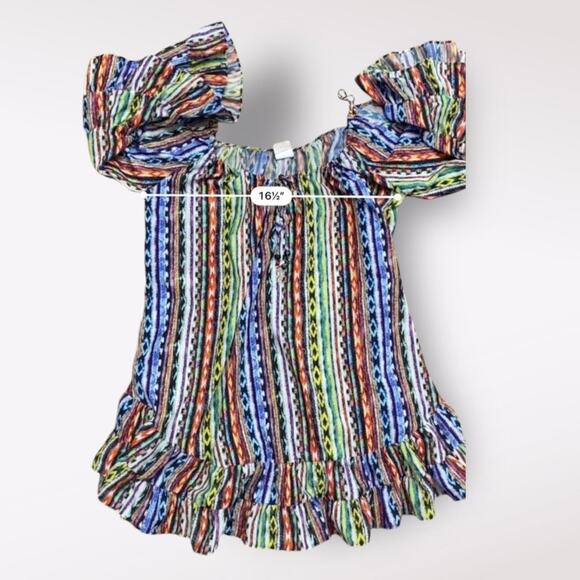 Ale by Alessandra Beach Blanket‎ Cold Shoulder Mini Coverup Size M/L Multicolor - Picture 4 of 10